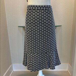 Floral Black and White Skirt